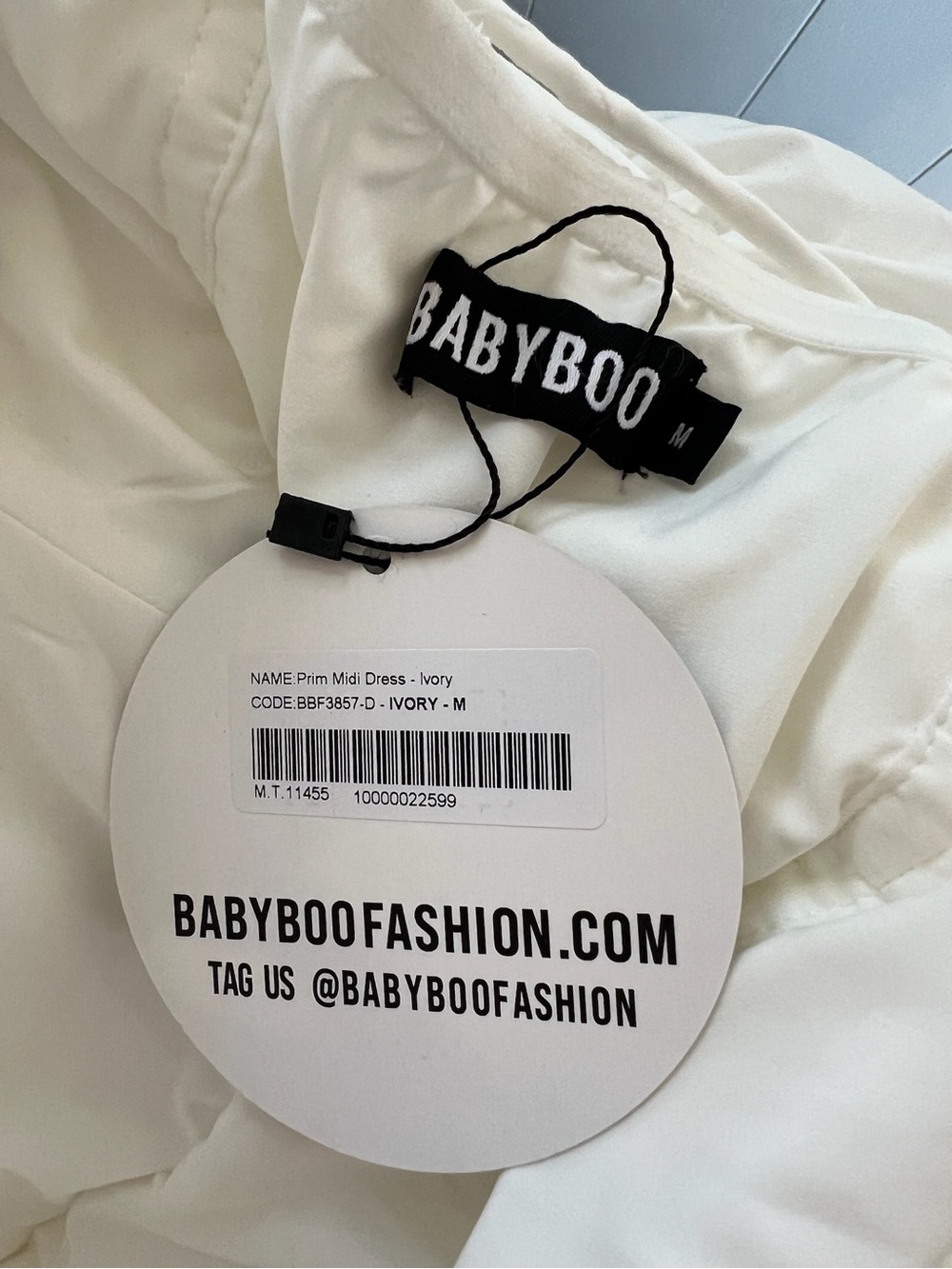 BABYBOO PRIM MIDI DRESS - IVORY - Picture 13 of 13